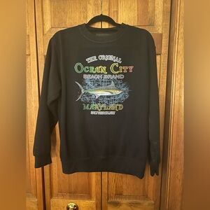Sunsations Women’s Sz M Black The Original Ocean’s City Maryland Sweatshirt